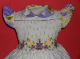 vestido floral lilas e marelo