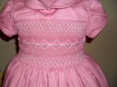vestido rosa de fustão