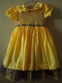 vestido  amarelo e preto