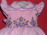 vestido rosa e lilas